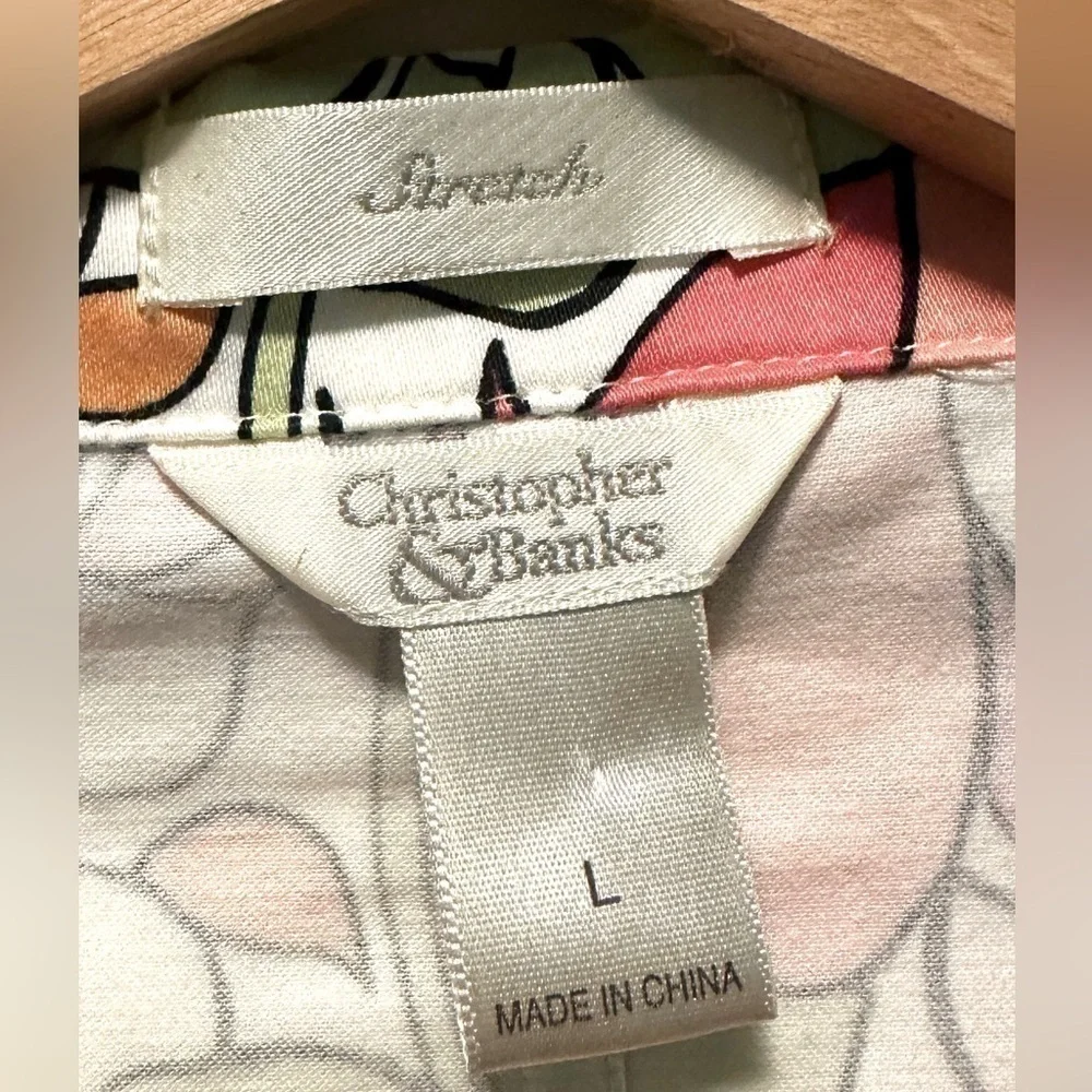 Christopher & Banks floral zip-up blazer - Picture 7 of 9